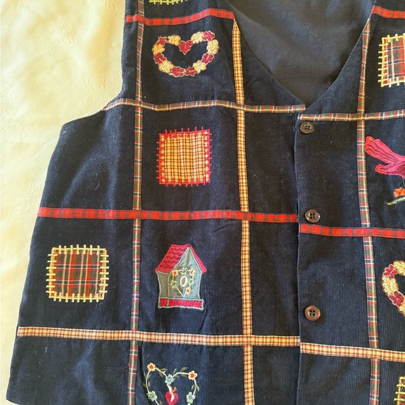 Vintage Bobbie Brooks Dark Blue Vest with Red Details - Picture 9 of 9